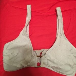 White lace swoop neck Bikini Top
