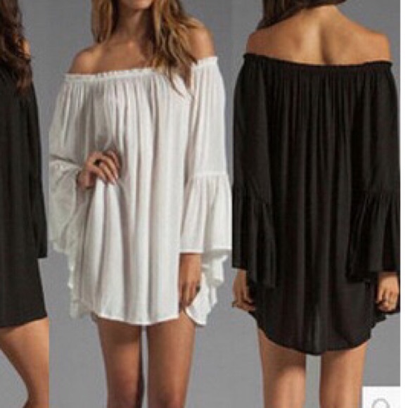 White open shoulder mini dress - Picture 2 of 4