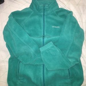 Large Teal Columbia Fleece Jacket