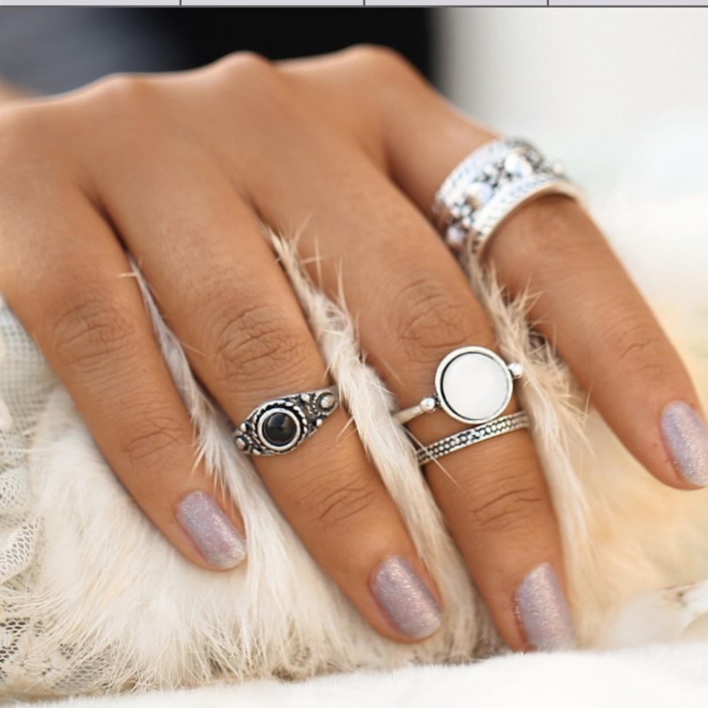 4pcs/Set Bohemian Ring Set - Picture 2 of 6