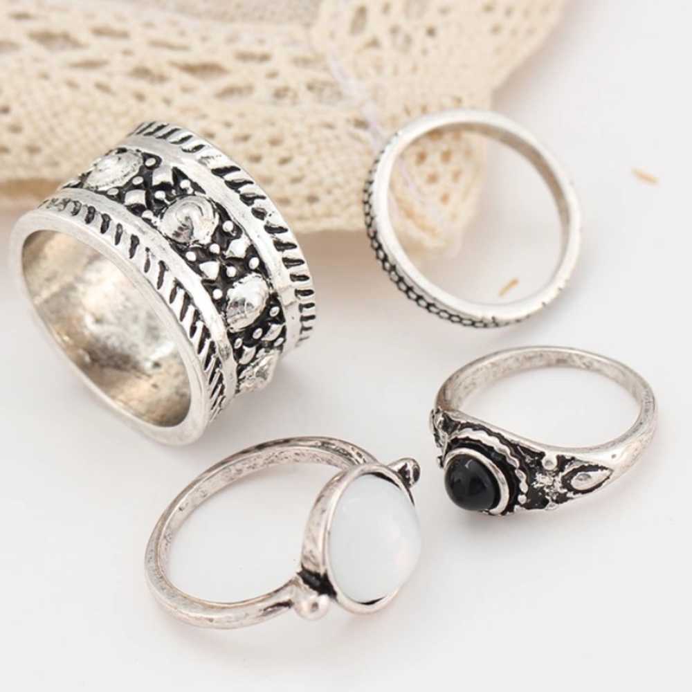 4pcs/Set Bohemian Ring Set - Picture 6 of 6