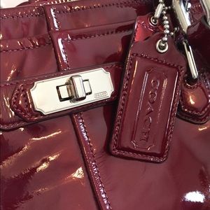 Cherry Red Patent COACH Handbag