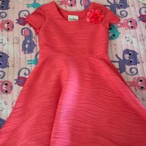 Coral A-line dress