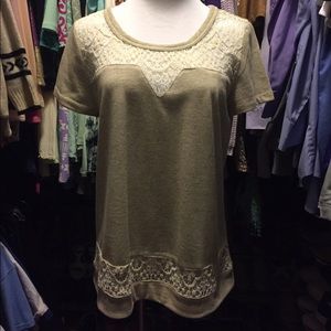 Umgee Lace Insert sweetheart top
