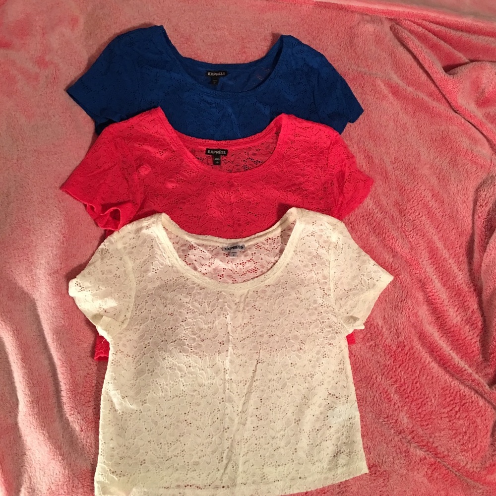 BUNDLE 3 Express crop tops BRAND NEW