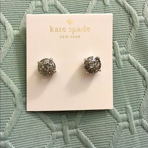 kate spade silver glitter post earrings
