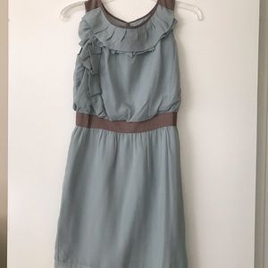 Loft petite ruffle dress --Brand new! Never worn!