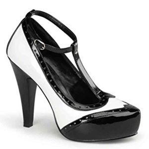 Pinup Rockabilly Retro Platform Spectator Heels