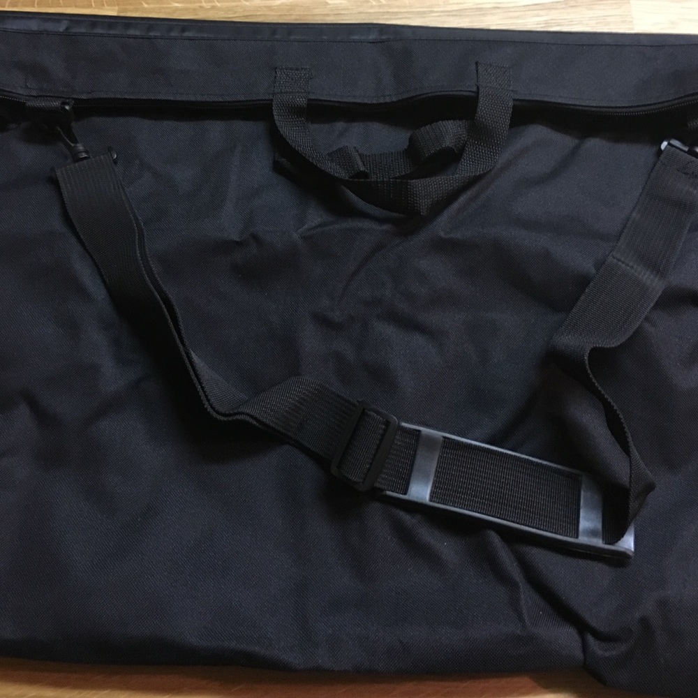 Black zippered portfolio bag