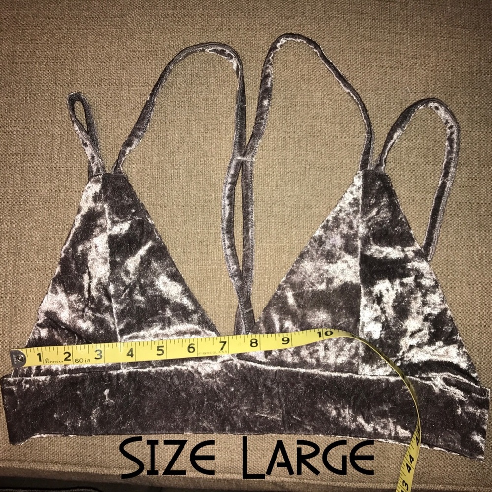 Crushed Velvet Crop Top - Picture 6 of 7