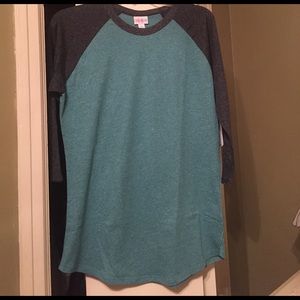 NWT LuLaRoe Randy - heathered teal & grey (size m)