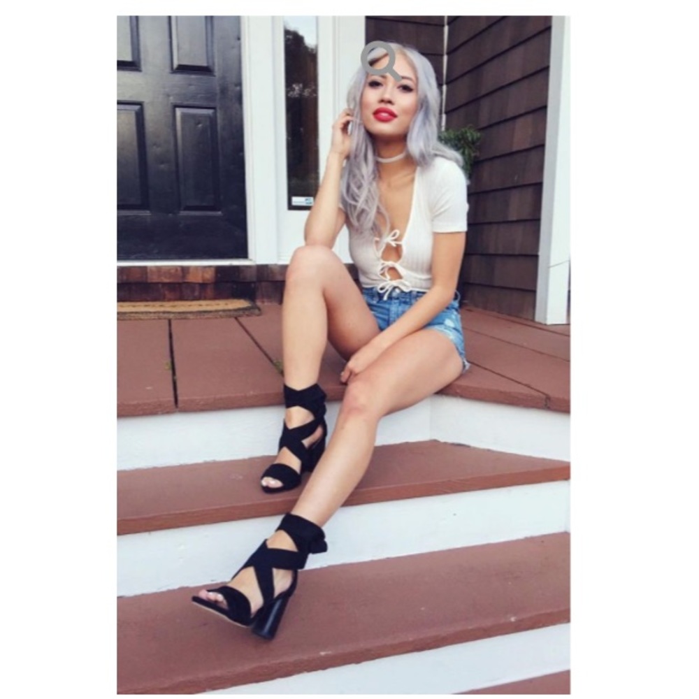 Knitted Lace up bodysuit