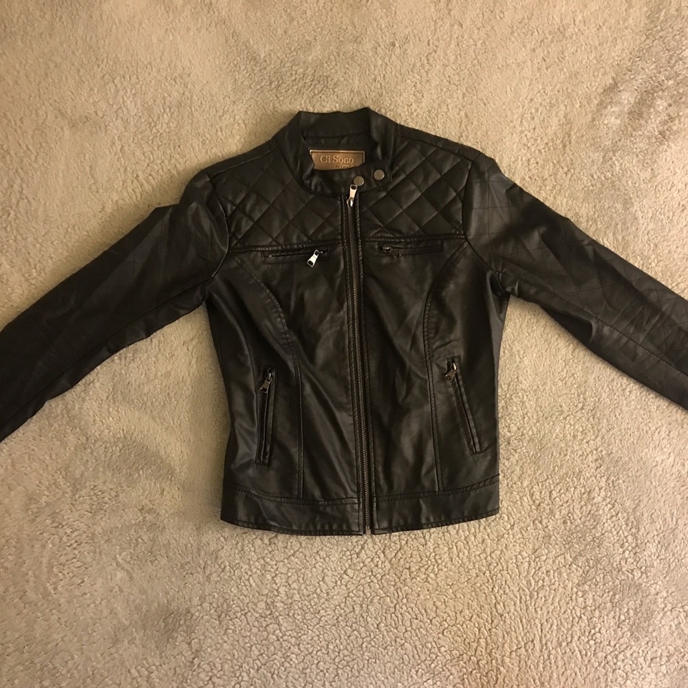 Ci Sono by Cavalini Leather Jacket
