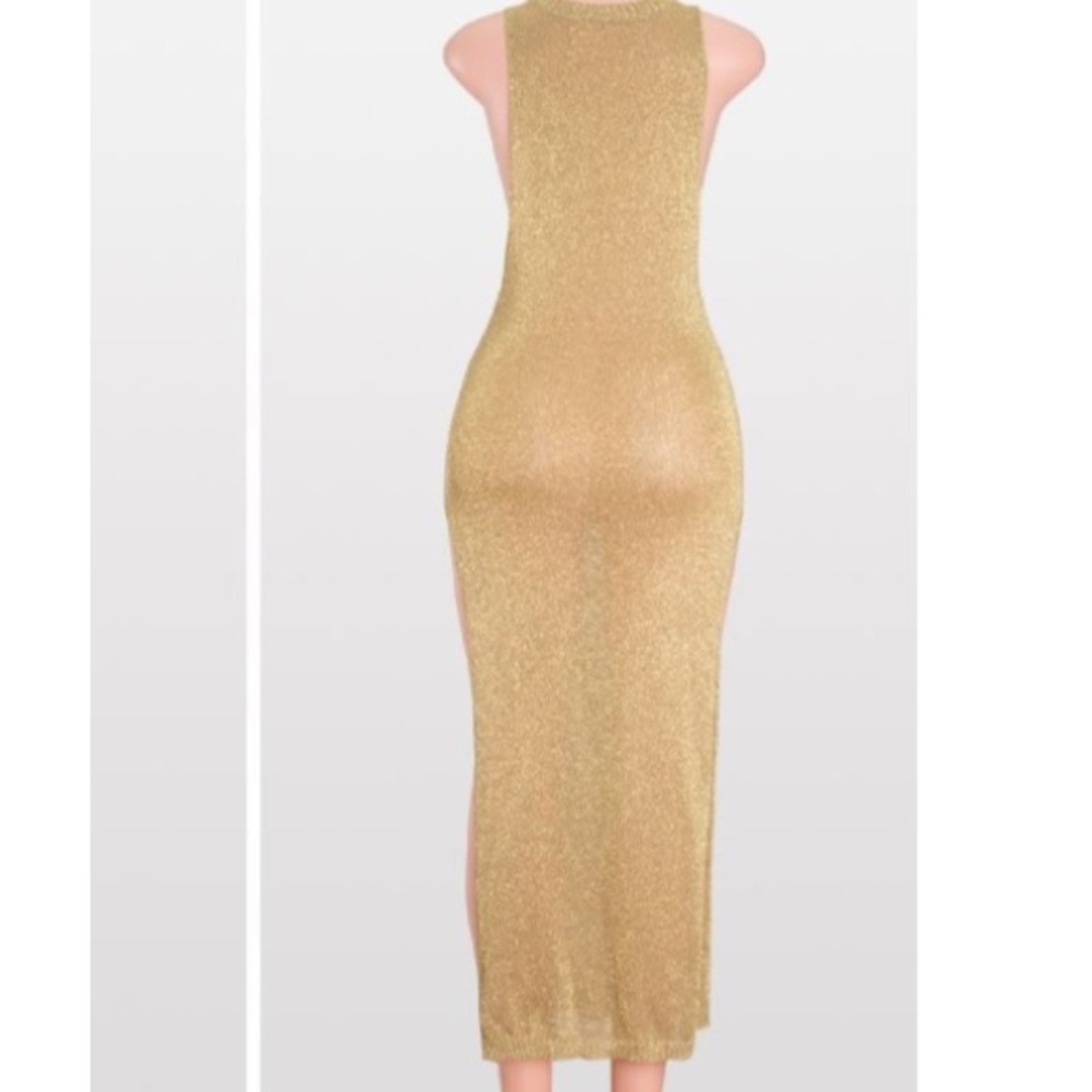 Gold mesh dress cover-up - Picture 4 of 8