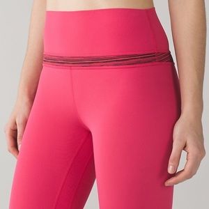 Lululemon pink/red leggings.