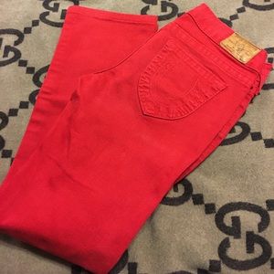 Red True Religion Jeans