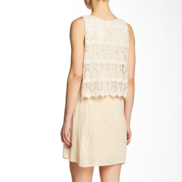 🏵BOBEAU CROCHETED LACE POPOVER DRESS ~ NWT - Picture 2 of 3