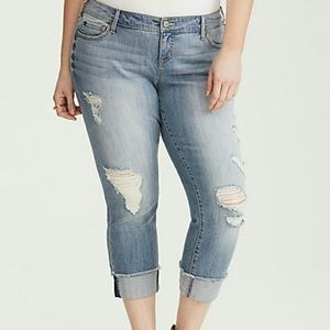 Torrid Cropped Boyfriend Jeans