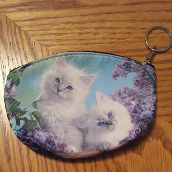 White kitten coin purse - Picture 2 of 3