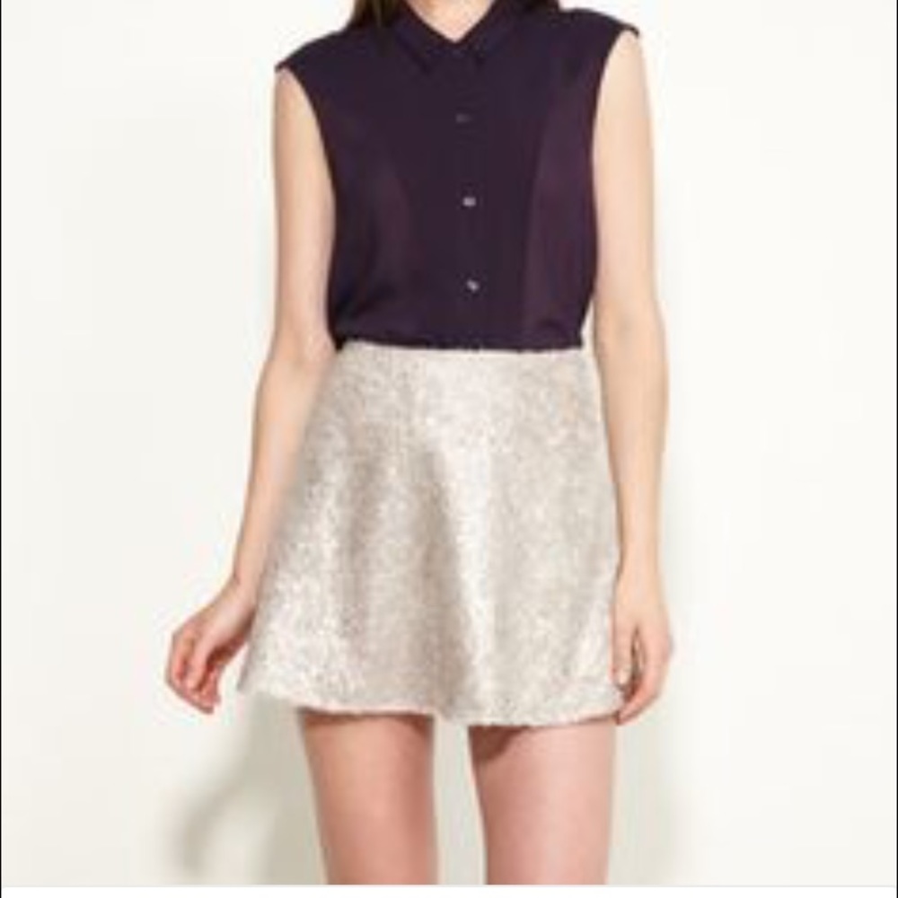 Theysken's Theory NWT Metallic Miniskirt Size 2