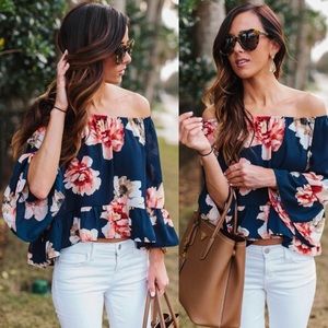 Floral Off Shoulder Blouse