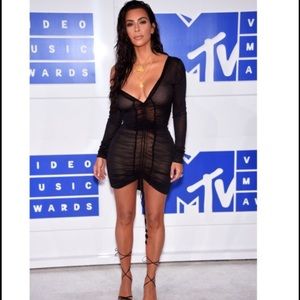 Black Mesh Party Dress 😍