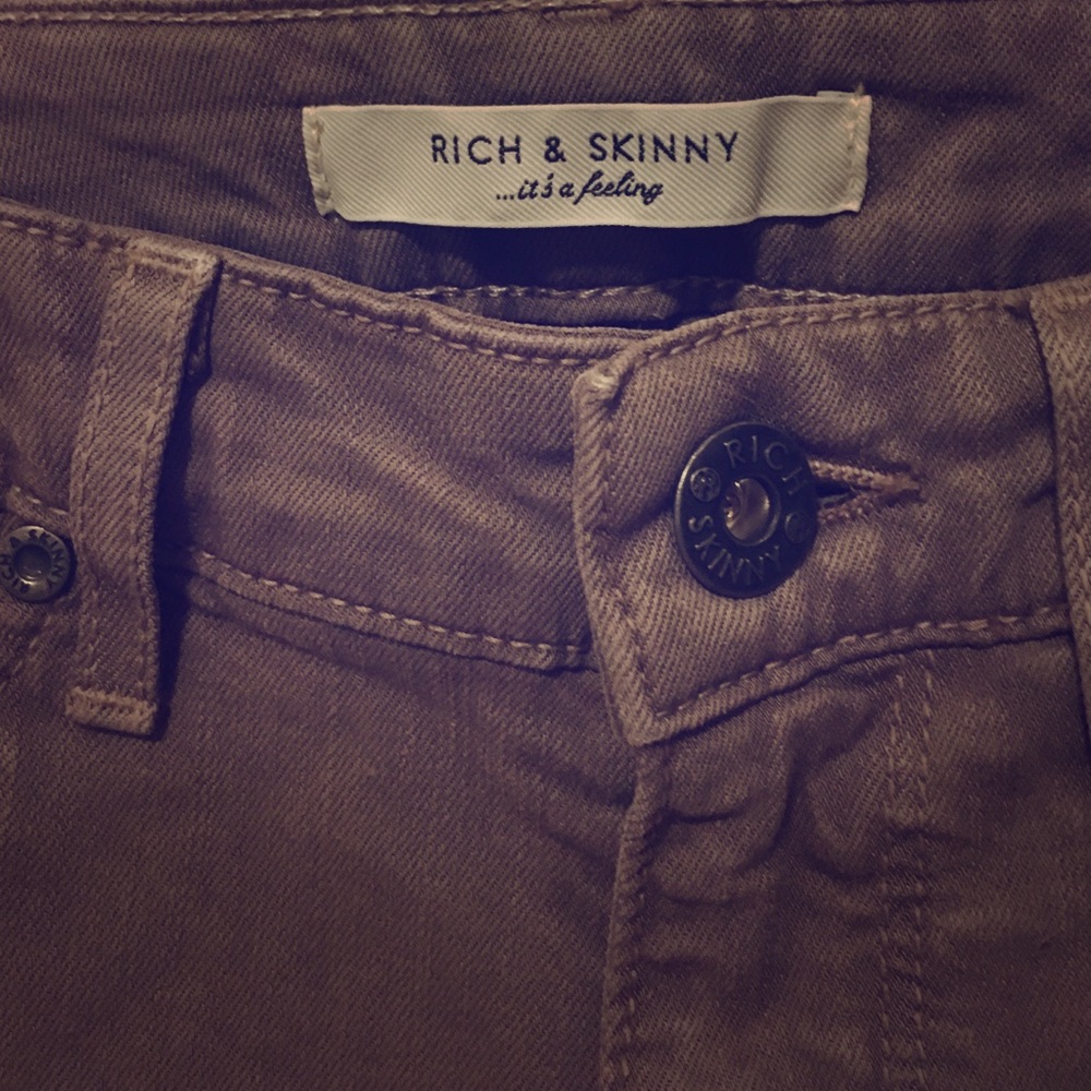 Rich & Skinny Taupe Denim Skinny Jeans size 25