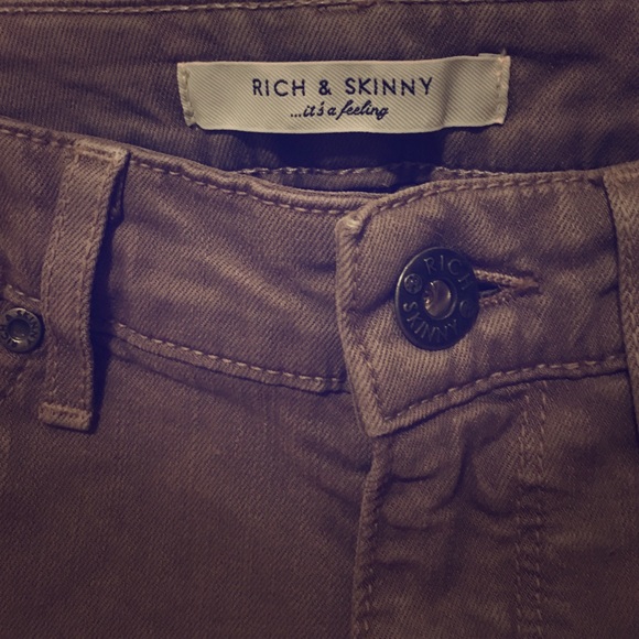 Rich & Skinny Taupe Denim Skinny Jeans size 25 - Picture 1 of 4