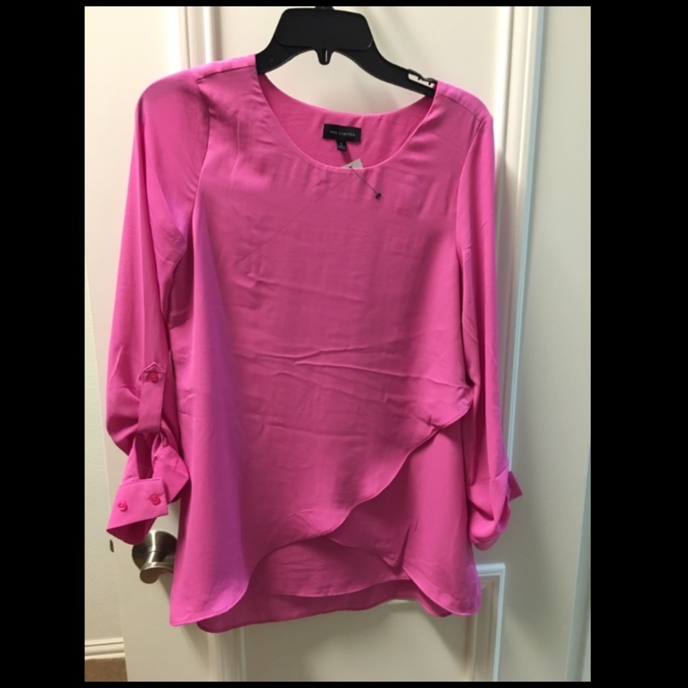 Asymmetric Hot pink blouse