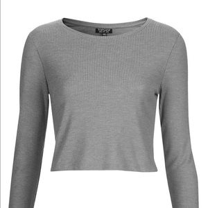 Topshop Long Sleeved Crop Top
