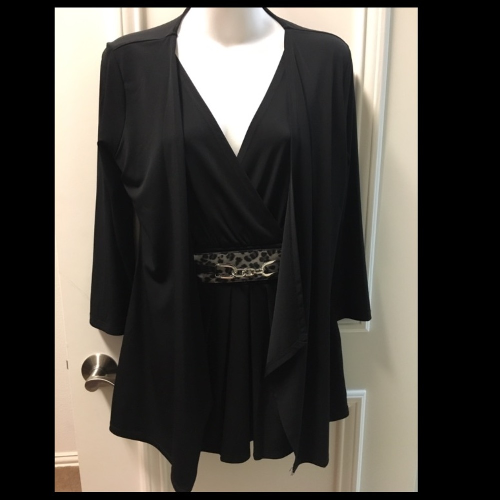 NWT! Cardigan, tank top, and belt all in one.