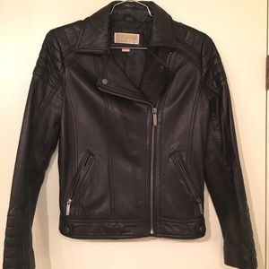 Michael Kors leather jacket, size medium, like new