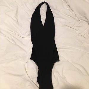 Zara worn once black around neck body suit Zara worn once black around neck body suit