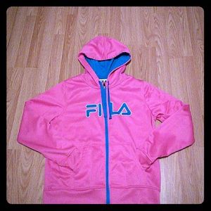 Bright Pink and blue Zip Up/Hooded Sport Jacket