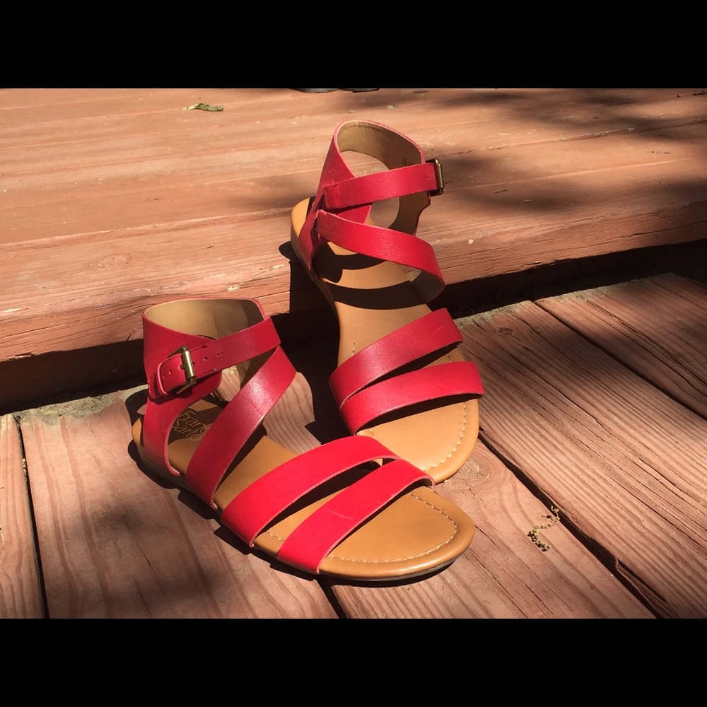 Franco Sarto red sandals