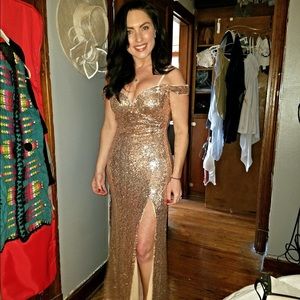 Gold Sequin Gown