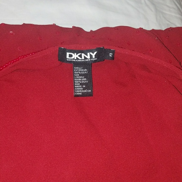 DKNY Red sequined halter 12 - Picture 4 of 4