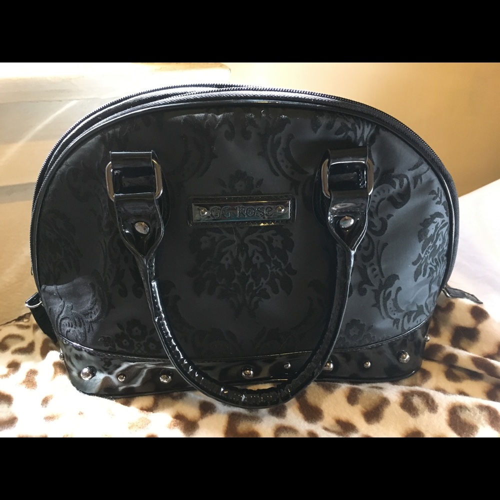 GG Rose black purse