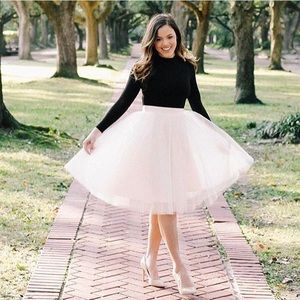 Space 46 White Tulle skirt