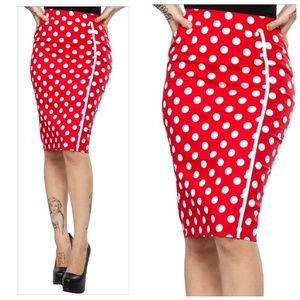 Red Polka Dot🍒 Bombshell Skirt Sourpuss