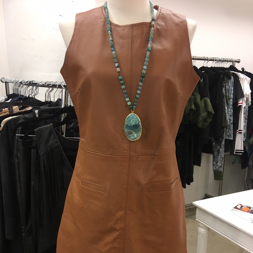 PELLE d'arte by NAIRANA Leather Tunic Dress