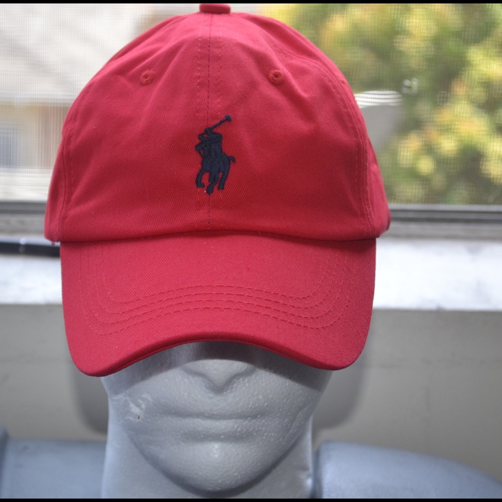 Polo Ralph Lauren red strapback hat new