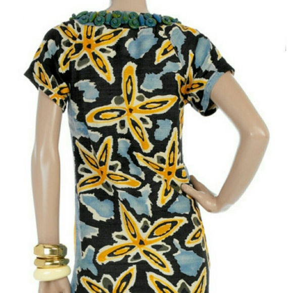 DVF Silk Fiji Flower MOCA Dress - SIZE 12- NEW