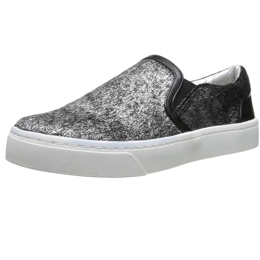 Silver Slip On Espadrille Sneakers - Picture 3 of 8