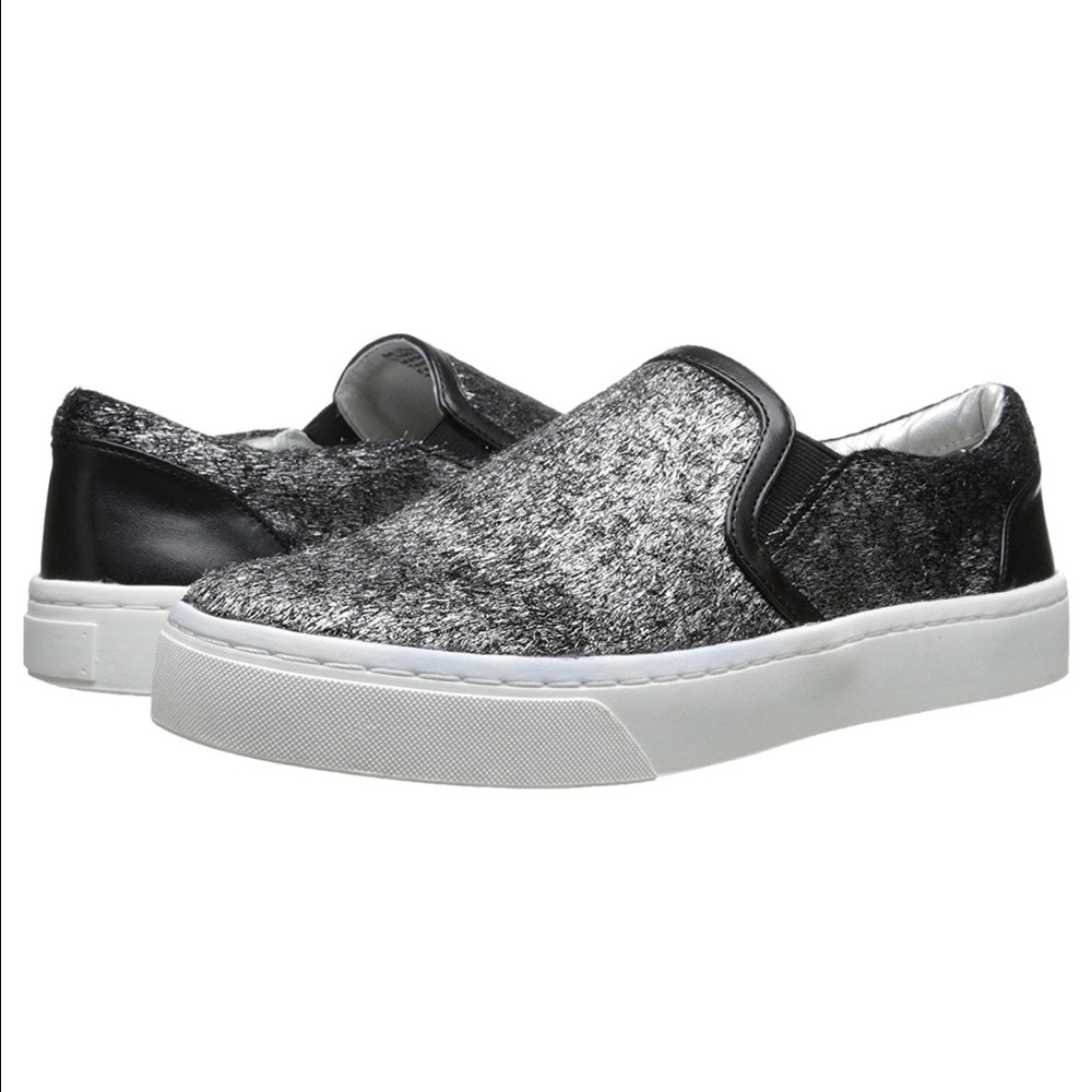 Silver Slip On Espadrille Sneakers - Picture 4 of 8
