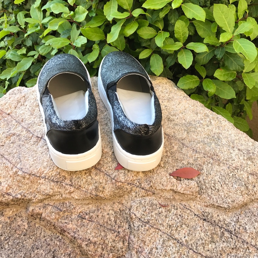 Silver Slip On Espadrille Sneakers - Picture 6 of 8