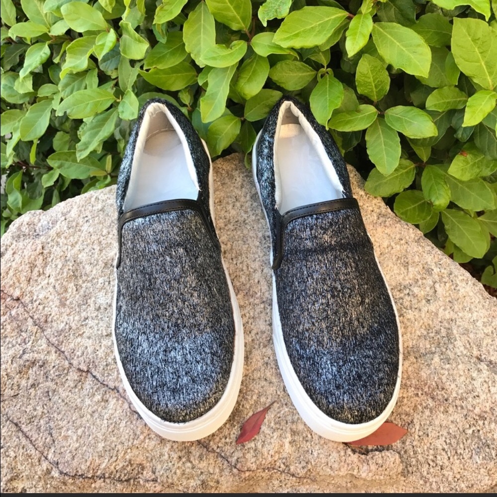 Silver Slip On Espadrille Sneakers - Picture 7 of 8