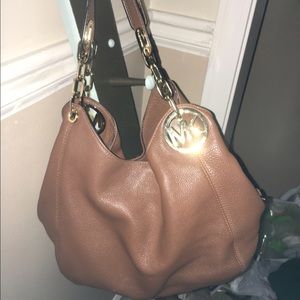 Micheal kors Fulton bag in brown and gold