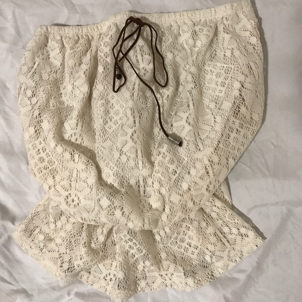 Lace crop top.