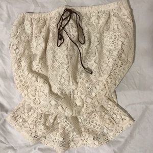 Lace crop top.